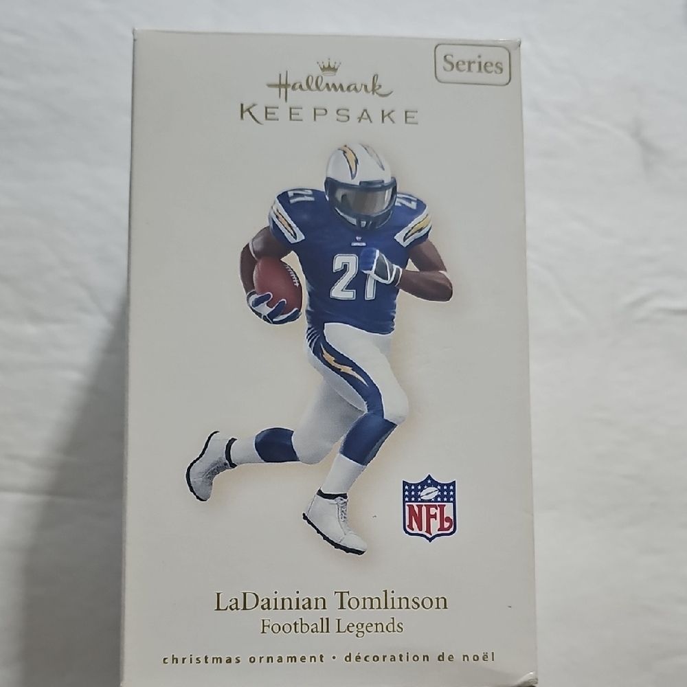 Hallmark Keepsake Football Legend Ornament in Blue and White